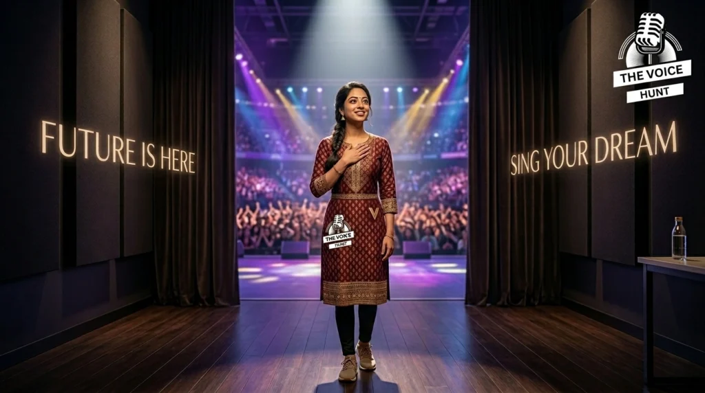 thevoicehunt-music-dream Indian singer dreaming of music career success